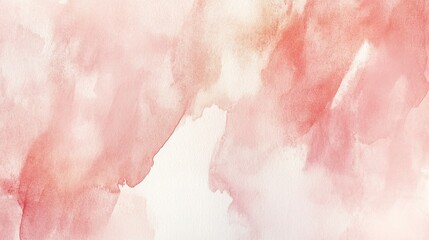 Fototapeta premium A soft watercolor texture in pastel pink and peach hues, creating a gentle and romantic backdrop perfect for invitations or feminine branding