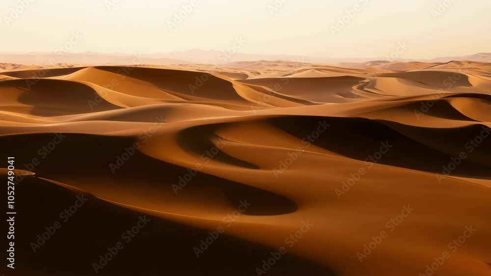 Poster sunlight bathes vast sand dunes, creating a mesmerizing play of light and shadow. the wind sculpts e