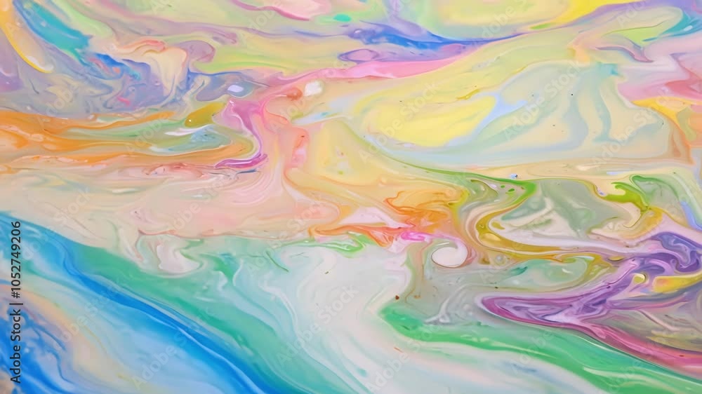 Poster Fluid art captivates with a blend of colors, forming abstract and mesmerizing patterns. Swirling hues create a dynamic visual experience, showcasing vibrant and imaginative designs