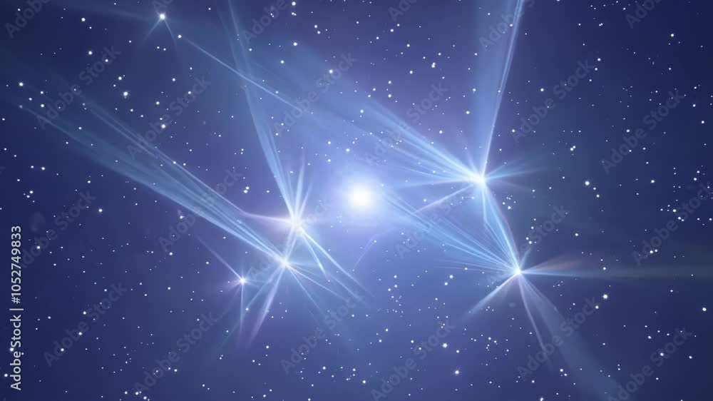 Poster Surreal animation of a bright light expanding in the universe, perfect for projects related to space, the universe, and the unknown