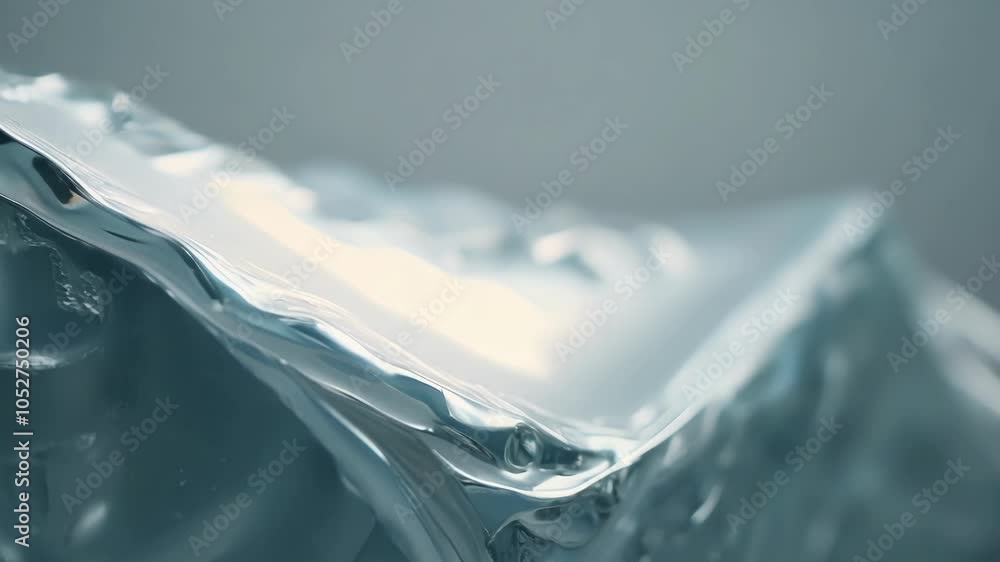 Aufkleber Light refracts through a moving glass surface. The abstract nature of the visuals creates a surreal and mesmerizing effect