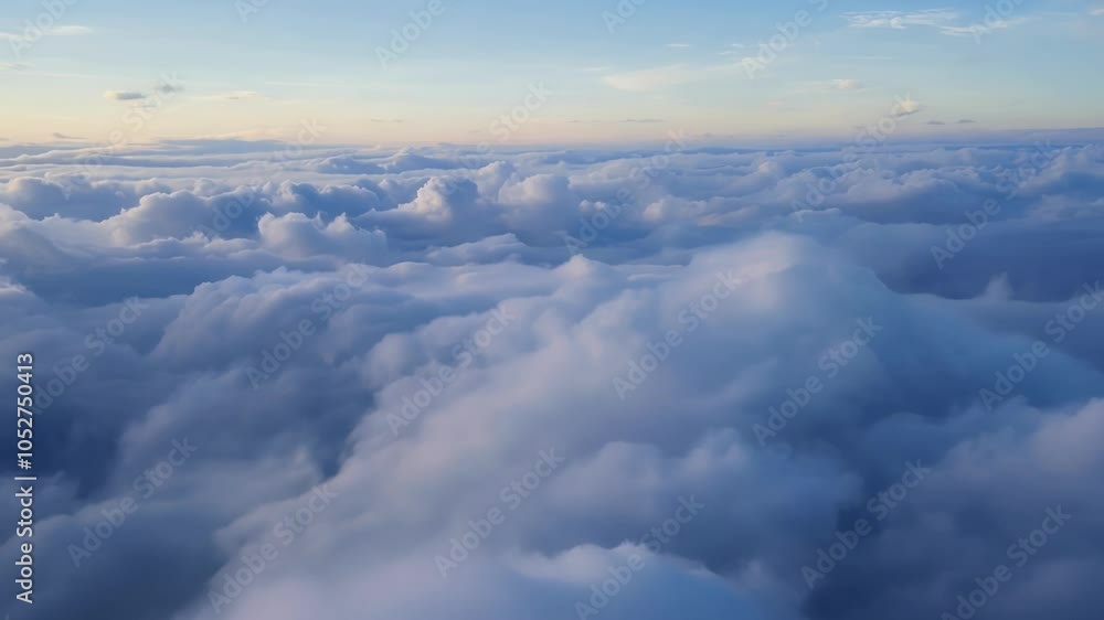 Aufkleber Mesmerizing cloudscapes transform in a dreamlike manner, evoking feelings of peace and wonder. Ethereal visuals create a serene atmosphere, inspiring awe and tranquility