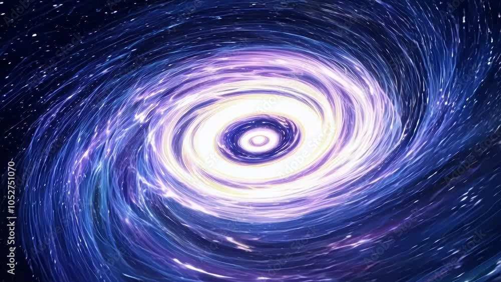 Fototapete swirling blue and purple clouds of gas create a tunnel like effect. the bright center draws the eye 
