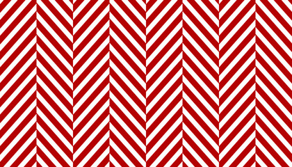 Red and white chevron stripes ornament seamless pattern decoration