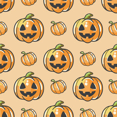 Happy Halloween pattern. Vector illustration. 