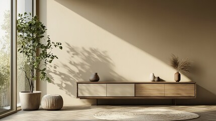 Modern Living Room with Minimalist Decor and Natural Light