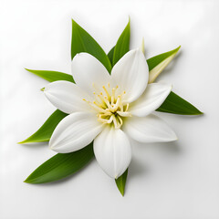 vanilla flower isolated