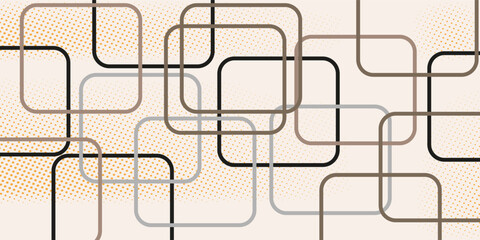 box with orange halftone effect and light brown background with simple and elegant field