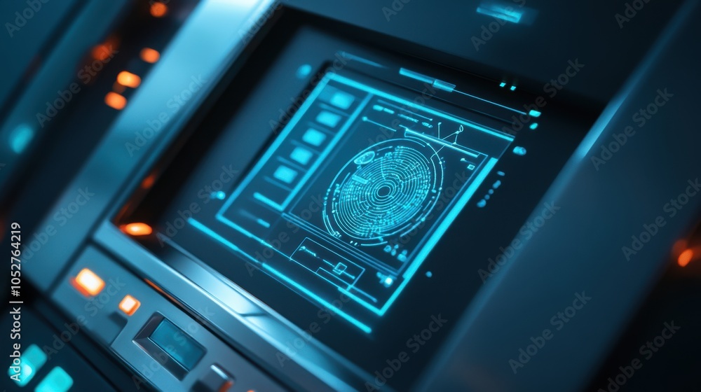Poster an atm machine with advanced biometric authentication for secure transactions
