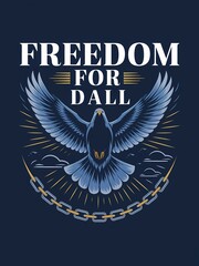 Obraz premium Freedom for All Celebratory Freedom Day Illustration with Inspiring Symbolism