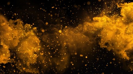 Golden Dust Clouds in the Darkness