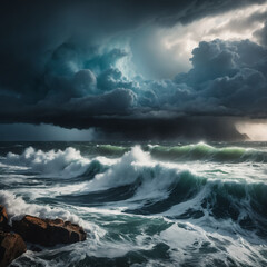 Fototapeta premium storm over the ocean