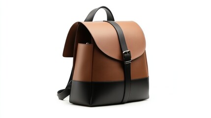 Brown and Black Leather Backpack