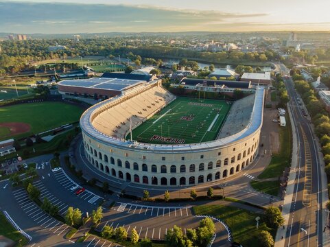 Students training in Harvard Stadium in Allston, Boston, Massachusetts, United States.  29 August 2024