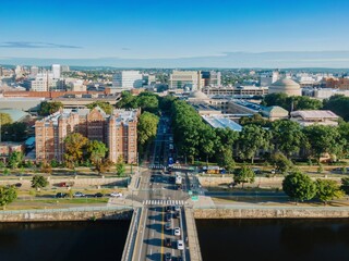 Bridge crossing the Charles River to MIT, Cambridge, Massachusetts, United States.