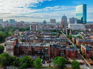 Back Bay East neighbourhood with a view to downtown, Boston, Massachusetts, United States.