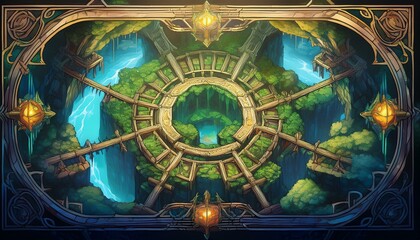 DnD Map Crystal Garden's Subterranean Perspective AI Generate