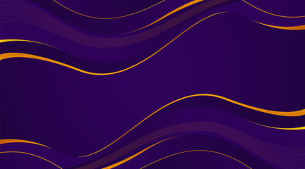 Abstract Luxury Purple and Gold Waves Background. Elegant Gold Lines Background. For Luxury Banner Background 