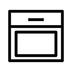 Obraz premium oven icon. Trendy modern flat linear vector oven icon on white background from thin line Electronic devices collection
