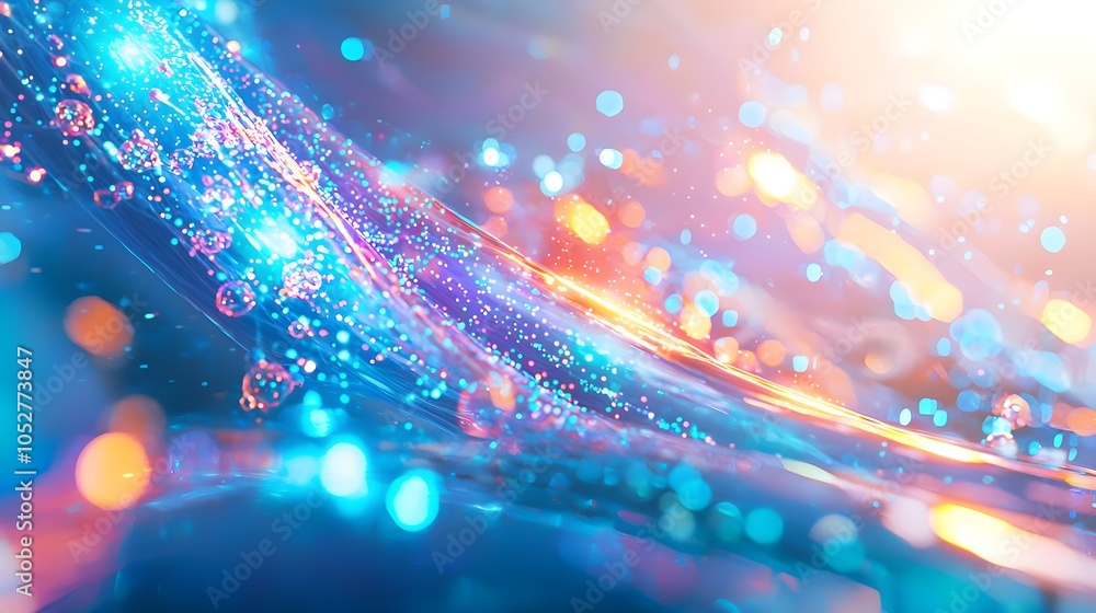 Poster abstract colorful bokeh background