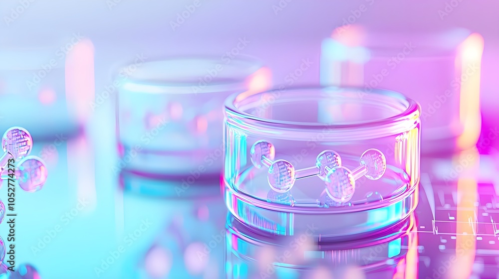 Poster abstract molecular structure in lab