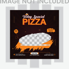 Super delicious food menu for social media post template