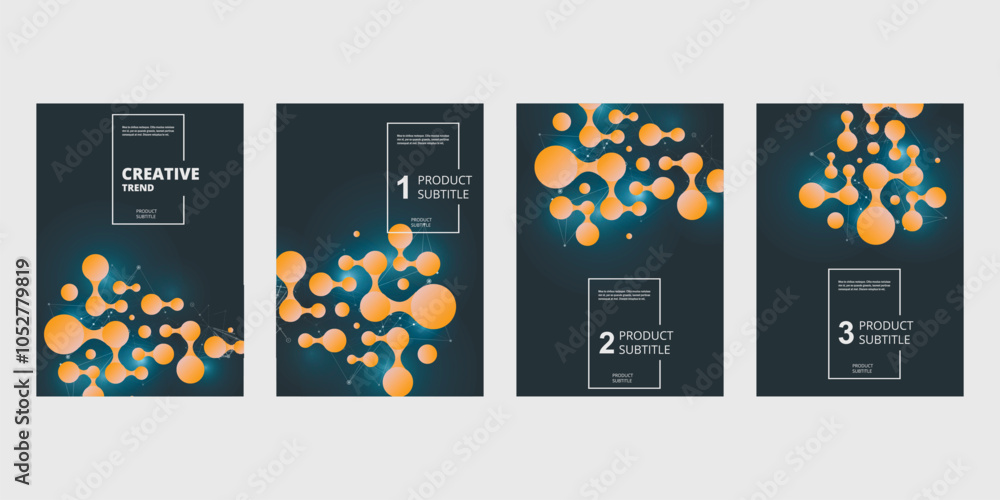 Aufkleber abstract connect circle geometric in trendy style. trendy geometric background. business technology 