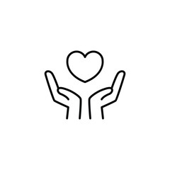 Obraz premium empathy thin outline icon vector design good for web or mobile app
