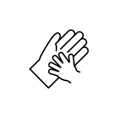 compassion thin outline icon vector design good for web or mobile app