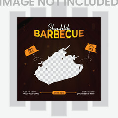 Super delicious food menu for social media post template