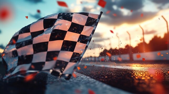 Checkered Flag Finish Line