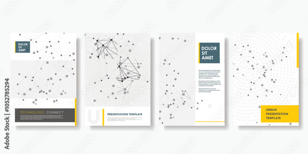 Poster Connect lines design background. Futuristic design. Vector icon. Cover template for web presentation