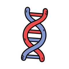 Dna Helix Doodle Illustration