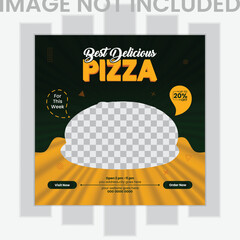 Super delicious food menu for social media post template