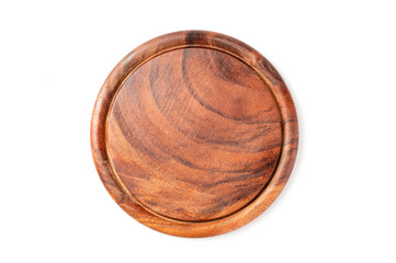wooden plate ( pizza board )  isolated on white background
