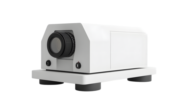 Infrared Spectrometer on White Background,