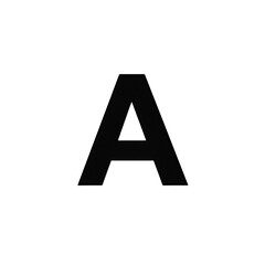 Black Letter A on Black Background