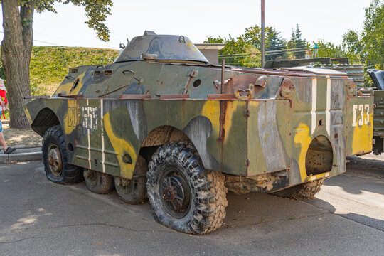 Combat reconnaissance patrol vehicle BRDM-2 is the main tactical armored vehicle of intelligence units produced from 1969 to 1989. Kyiv, Ukraine 10-29-2024