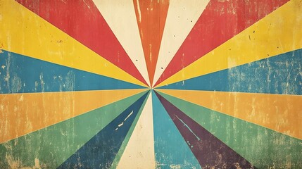 A blast of nostalgia in vibrant colors. Bold stripes swirl around to create an energetic and dynamic composition.