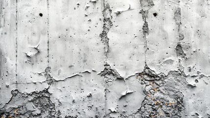 Obraz premium A textured concrete wall with peeling paint and rough surfaces.