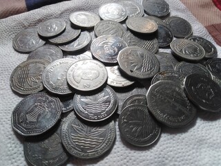 Coin savings concept. Bangladeshi coin money. 
