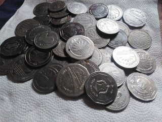 Coin savings concept. Bangladeshi coin money. 

