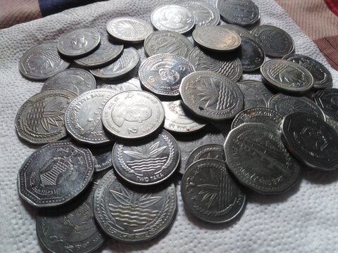 Coin savings concept. Bangladeshi coin money. 

