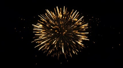 Obraz premium A radiant burst of golden sparks illuminates the dark background, resembling a firework explosion frozen in time.