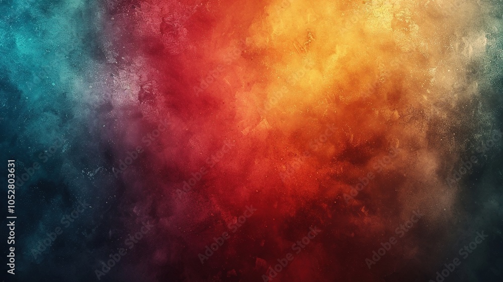 Poster a vibrant abstract background blending warm and cool colors, creating a dynamic visual effect.