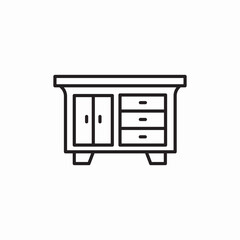 cabinet closet icon sign vector