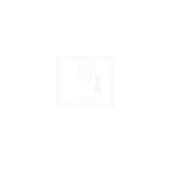 Abstract Line Art Face in a Square