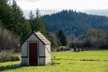 old wooden house in the mountains