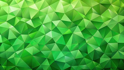 Fototapeta premium Panoramic green abstract background of triangles low poly