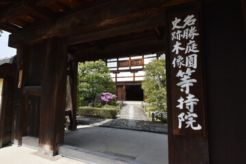 等持院　山門から境内を望む　京都市北区